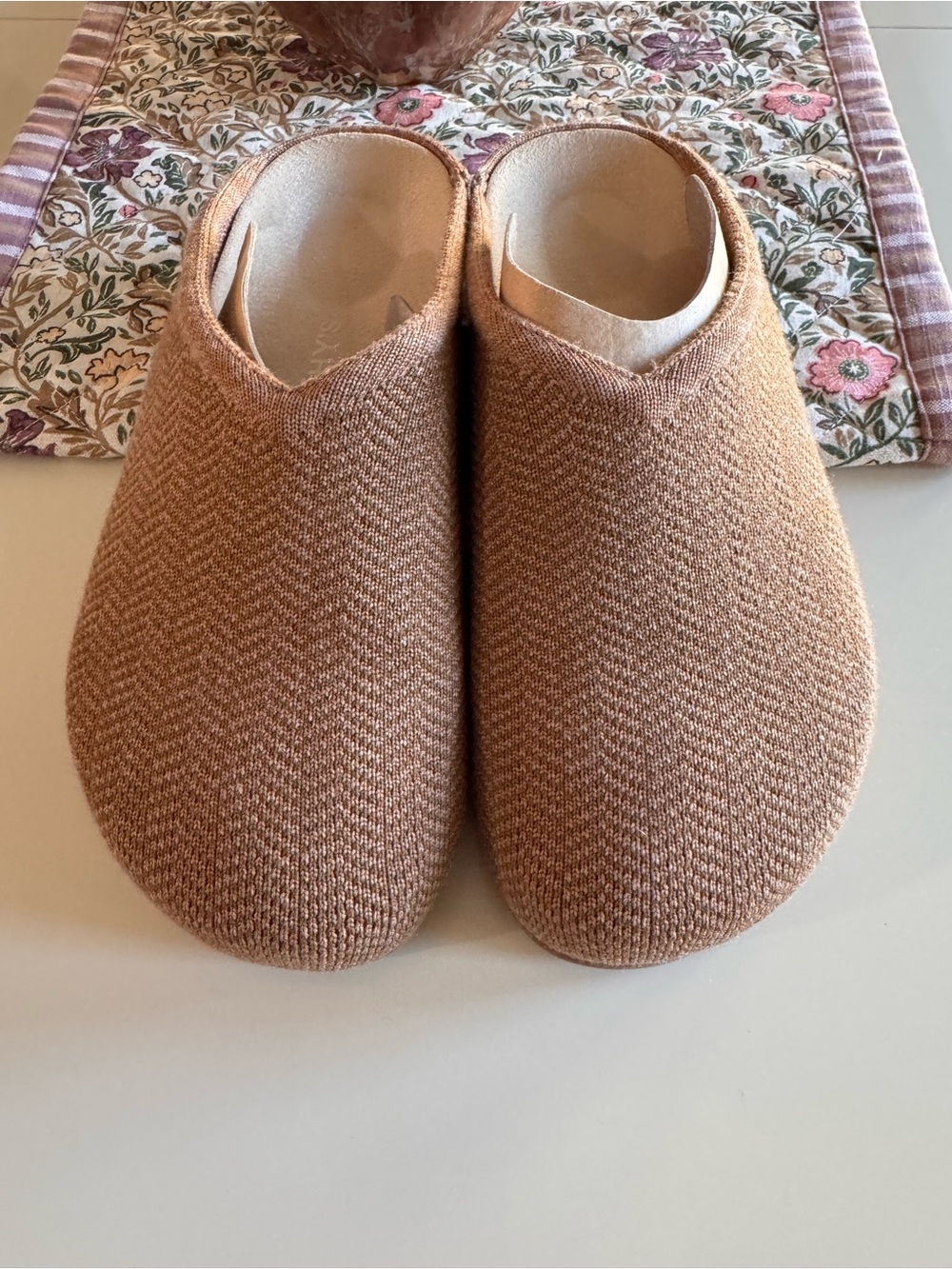 Rothy's Knit Slip-On Mules in Teak/Herringbone The Casual Clog